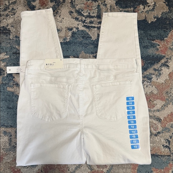 NYDJ Skinny Jeans Cotton Stretch Pure White Lift Tuck Tech Flattering NWT Sz 10 - Picture 6 of 10